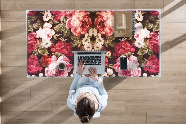 Büro-Schreibtischmatte rote Rosen