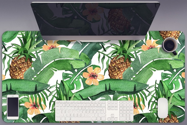 Büro-Schreibtischmatte Ananas in Blättern