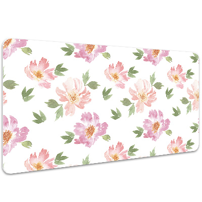 Schreibtisch Unterlegmatte Aquarellblumen