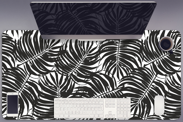 PVC Schreibtischmatte Schwarze Blätter