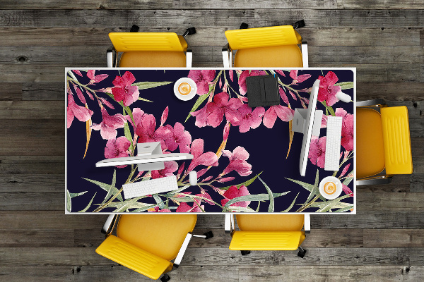 Büro-Schreibtischmatte Aquarellblumen
