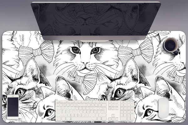 Büro-Schreibtischmatte Geschmiete Katzen