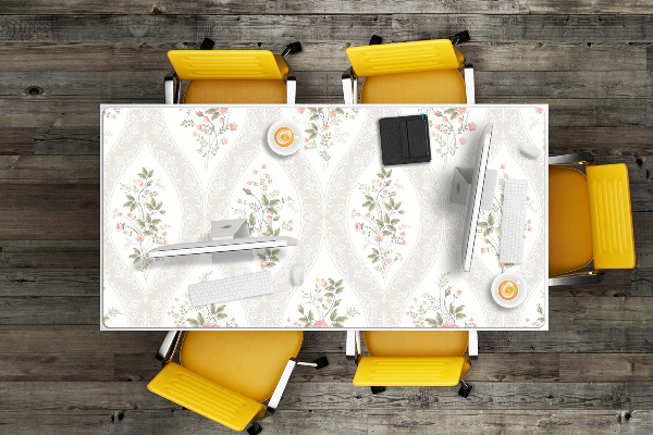 PVC Schreibtischmatte Retro Tapete.