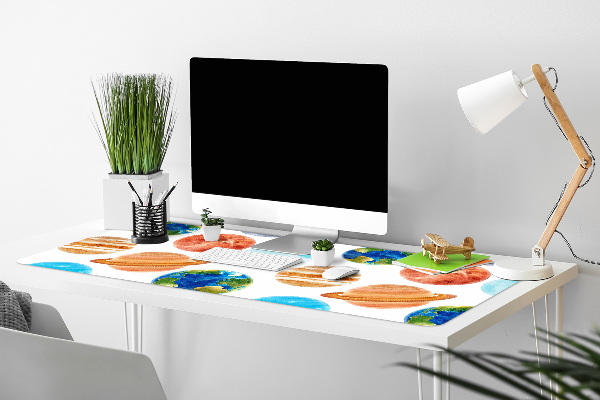 Büro-Schreibtischmatte Bunte Planeten