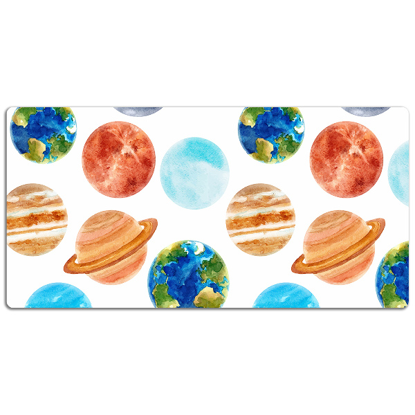 Büro-Schreibtischmatte Bunte Planeten