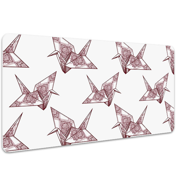PVC Schreibtischmatte Origami-Vögel