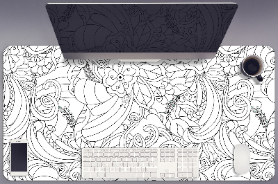 Büro-Schreibtischmatte Doodle-Muster
