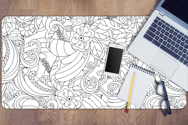 Büro-Schreibtischmatte Doodle-Muster