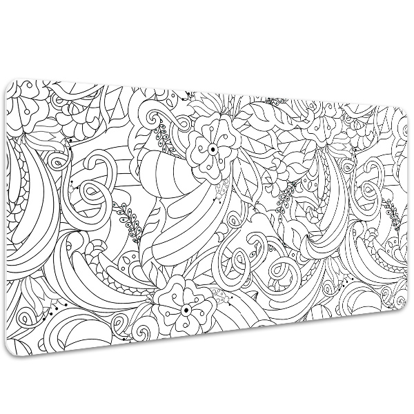 Büro-Schreibtischmatte Doodle-Muster