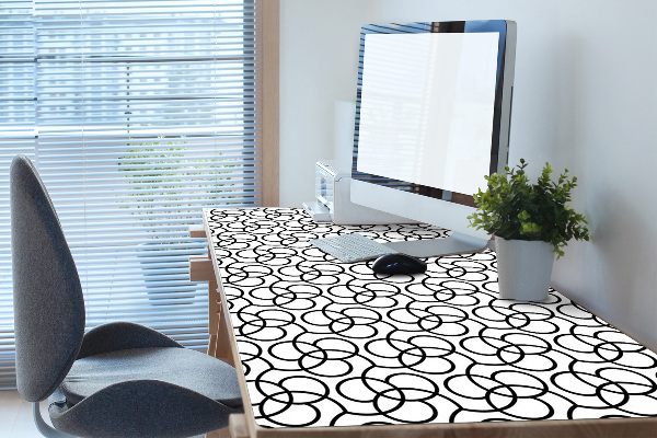 Büro-Schreibtischmatte Schwarze und weiße Kreise