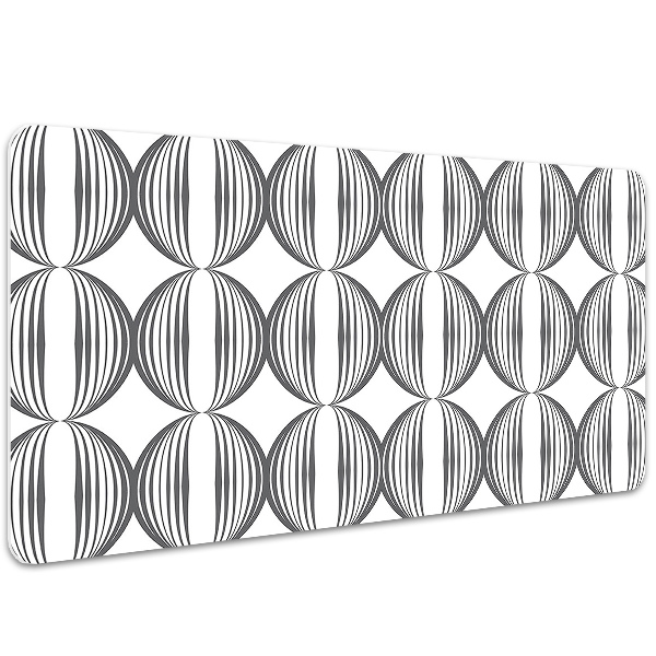 PVC Schreibtischmatte Retro-Musterkreise.