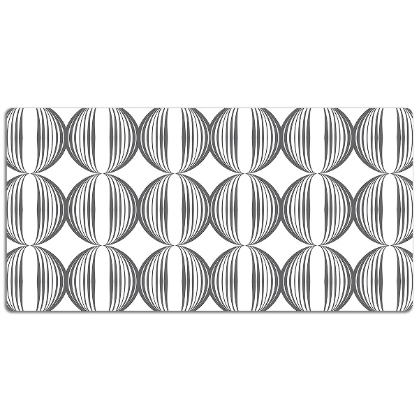 PVC Schreibtischmatte Retro-Musterkreise.