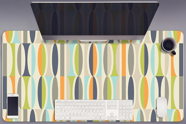 PVC Schreibtischmatte Retro-Muster