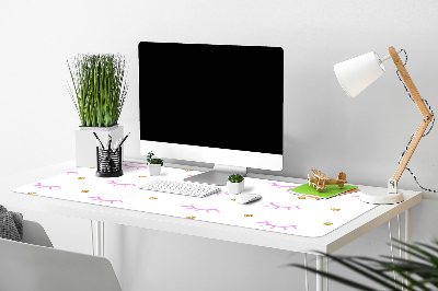 Büro-Schreibtischmatte Punkte und Augenlider