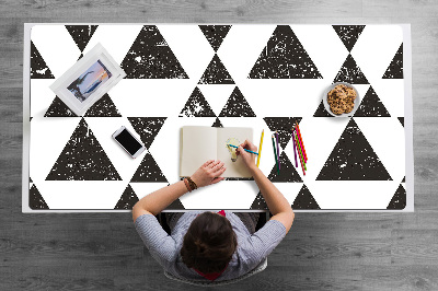 Schreibtisch Unterlegmatte Schwarze weiße Dreiecke