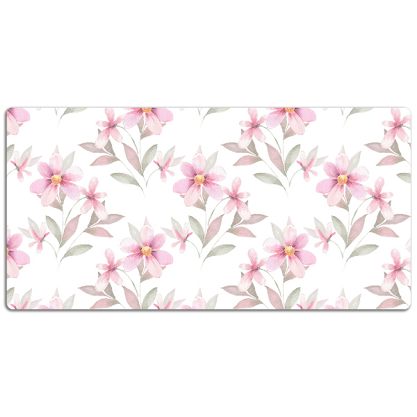 Schreibtisch Unterlegmatte Pinke Blumen