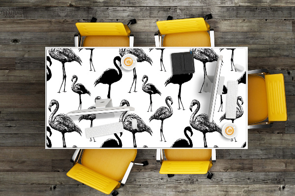 Schreibtischunterlage Retro-Stil der Flamingos