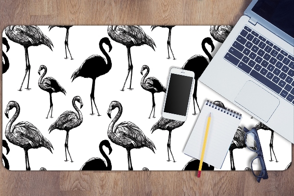 Schreibtischunterlage Retro-Stil der Flamingos