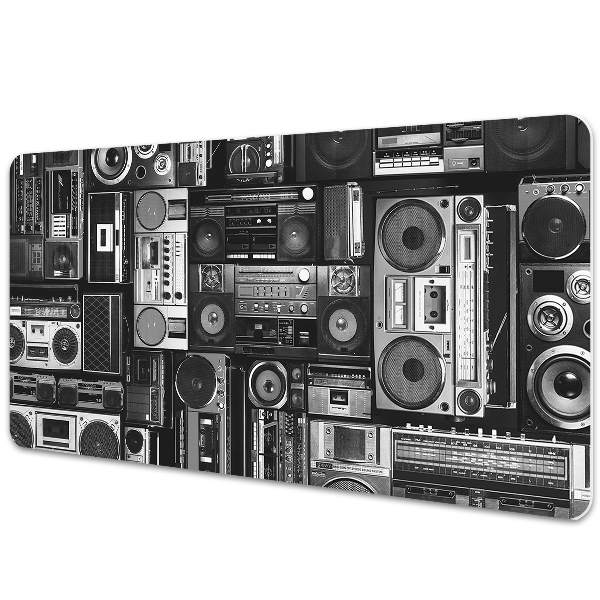 PVC Schreibtischmatte Alte Schule Boombox.