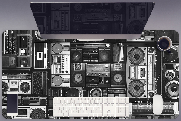 PVC Schreibtischmatte Alte Schule Boombox.