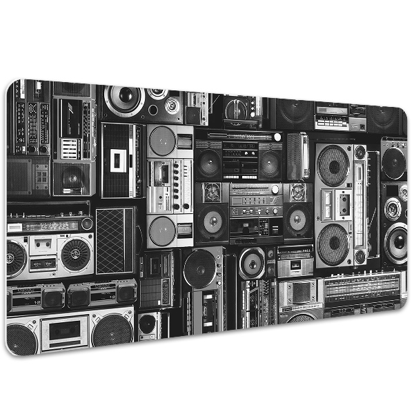 PVC Schreibtischmatte Alte Schule Boombox.