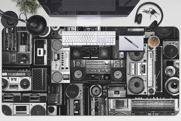 PVC Schreibtischmatte Alte Schule Boombox.