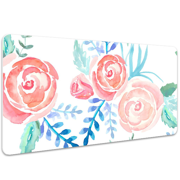 Büro-Schreibtischmatte Helle Blumen