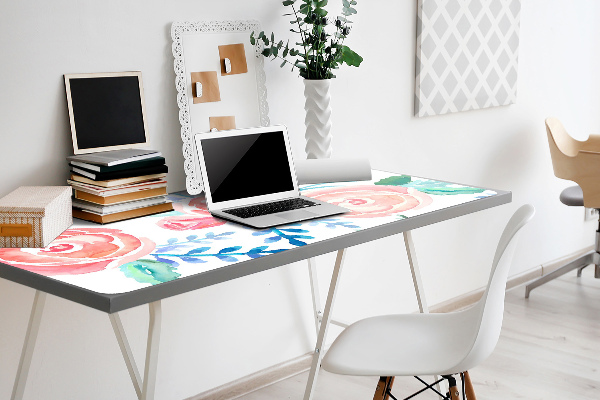 Büro-Schreibtischmatte Helle Blumen