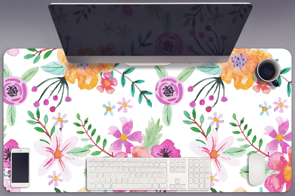 Büro-Schreibtischmatte Blumenzeichnung