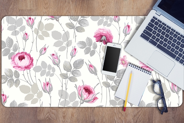 PVC Schreibtischmatte Pastellrosen.