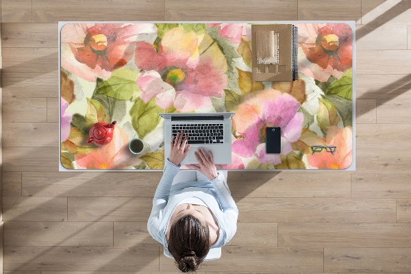 Büro-Schreibtischmatte Lackierte Blumen