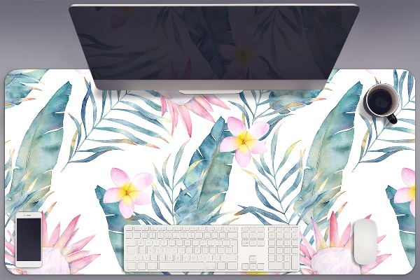 Schreibtischunterlage Helle rosa Blumen