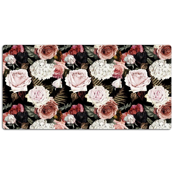 Büro-Schreibtischmatte Barockblumen