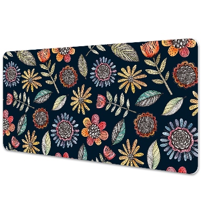 PVC Schreibtischmatte Farbenfrohe Blumen