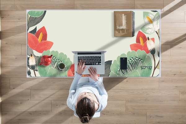 Büro-Schreibtischmatte Frühlingsblumen