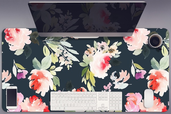 Büro-Schreibtischmatte Lackierte Blumen