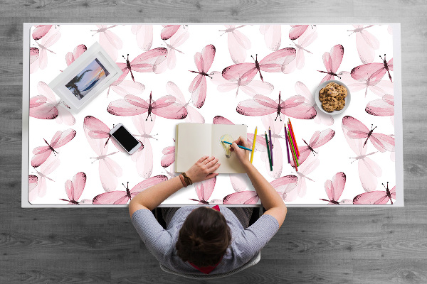PVC Schreibtischmatte Rosa Libelle