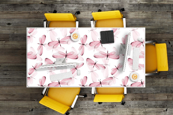 PVC Schreibtischmatte Rosa Libelle