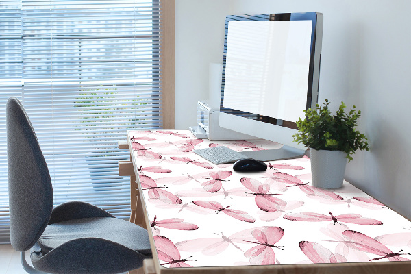 PVC Schreibtischmatte Rosa Libelle