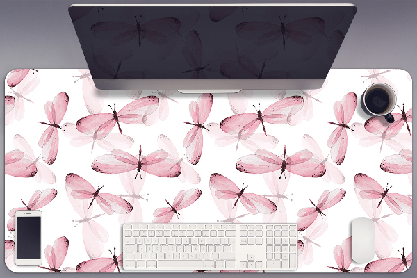 PVC Schreibtischmatte Rosa Libelle