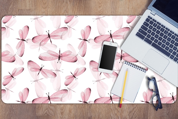 PVC Schreibtischmatte Rosa Libelle