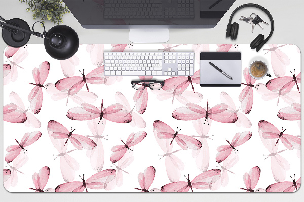 PVC Schreibtischmatte Rosa Libelle