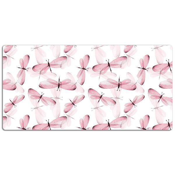 PVC Schreibtischmatte Rosa Libelle