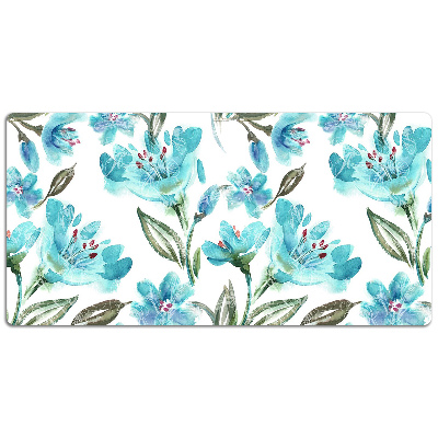 Schreibtisch Unterlegmatte Türkisblumen