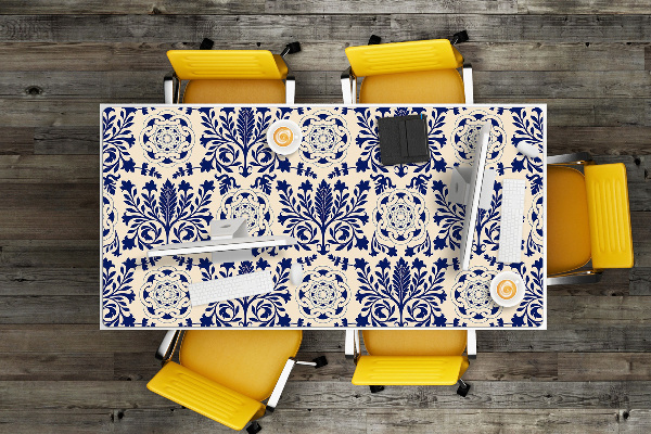 PVC Schreibtischmatte Blaues Muster