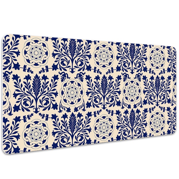 PVC Schreibtischmatte Blaues Muster