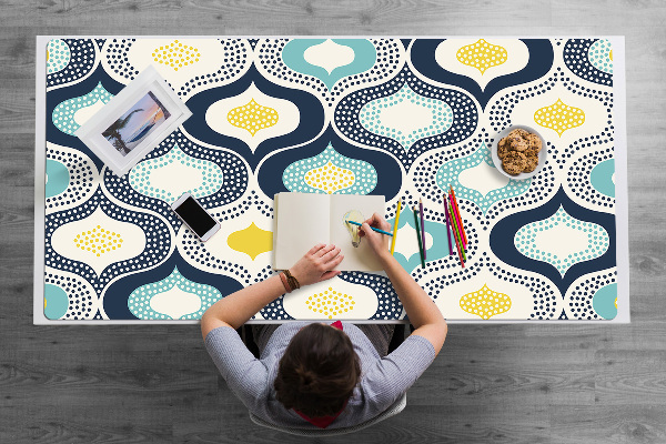 Büro-Schreibtischmatte Punkte Doodle.