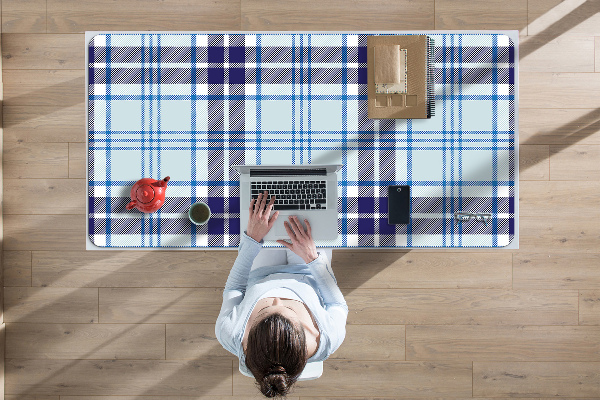 Büro-Schreibtischmatte Tartan