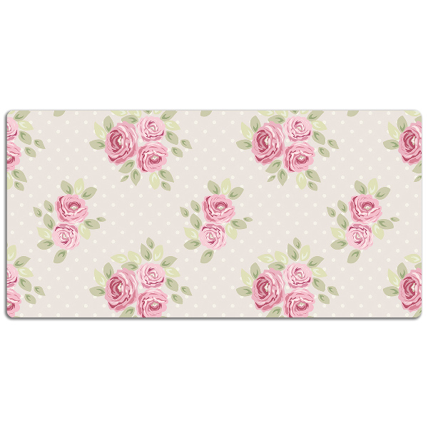 PVC Schreibtischmatte Englische Rosen