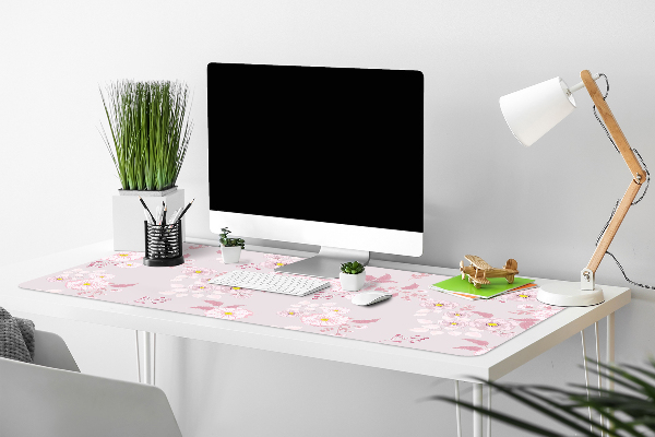 Schreibtischunterlage Kleine rosa Blumen